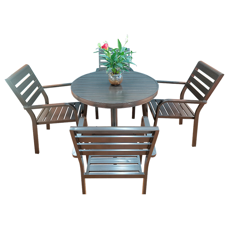 Nordic Minimalist Style Aluminiumlegierungstisch und Stuhl