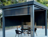 လျှပ်စစ် windproof ကုလားကာနှင့်အတူ Aluminum pergola